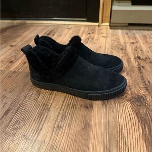 Black Suede women’s  Slip-On Shoes